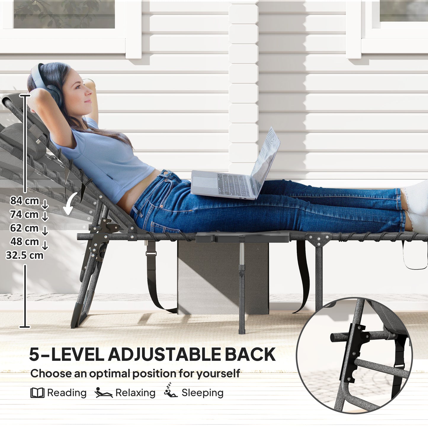 Five-Position Reclining Sun Lounger (5)