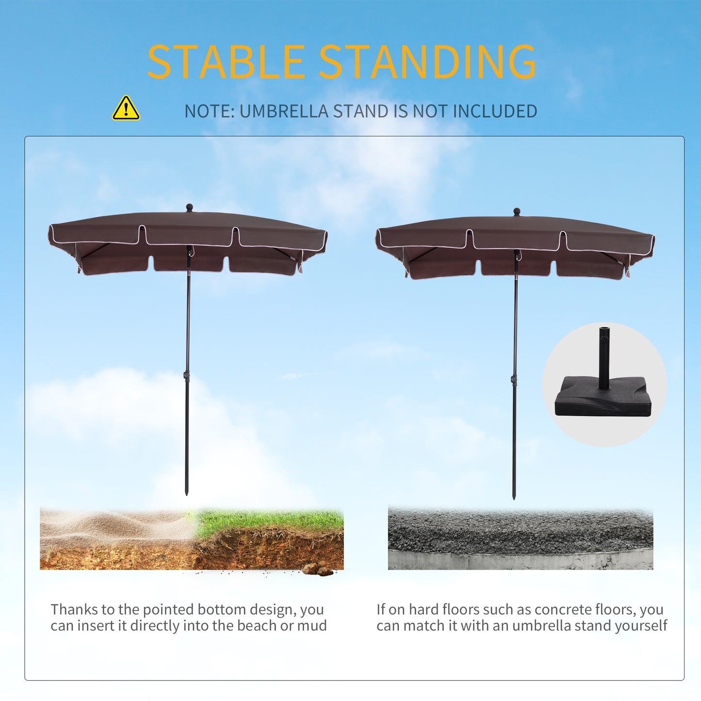 Garden Parasol Umbrella, Outdoor Market Table Umbrella