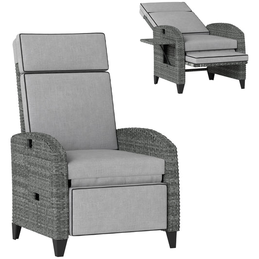 Outdoor Recliner Chair with Adjustable Backrest and Footrest (2)