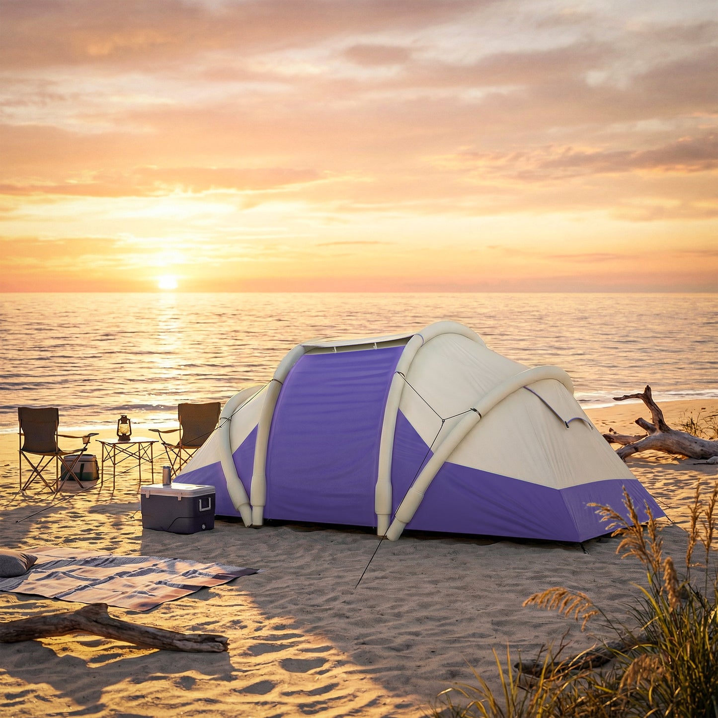 Inflatable Tent 2 Bedroom 3000mm Waterproof Windproof Air Tent