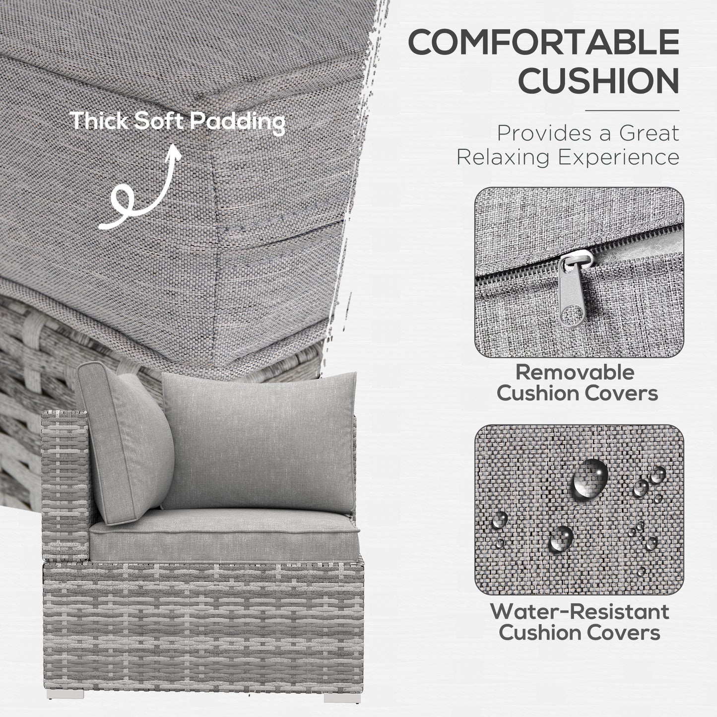 Outdoor PE Rattan Corner Sofa