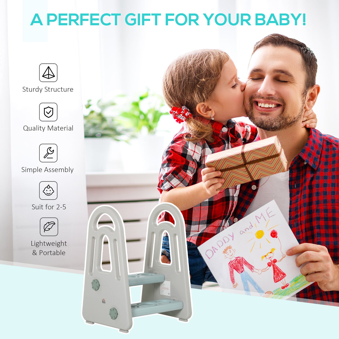 Kids Toddler Step Stool Ladder Kitchen Helper