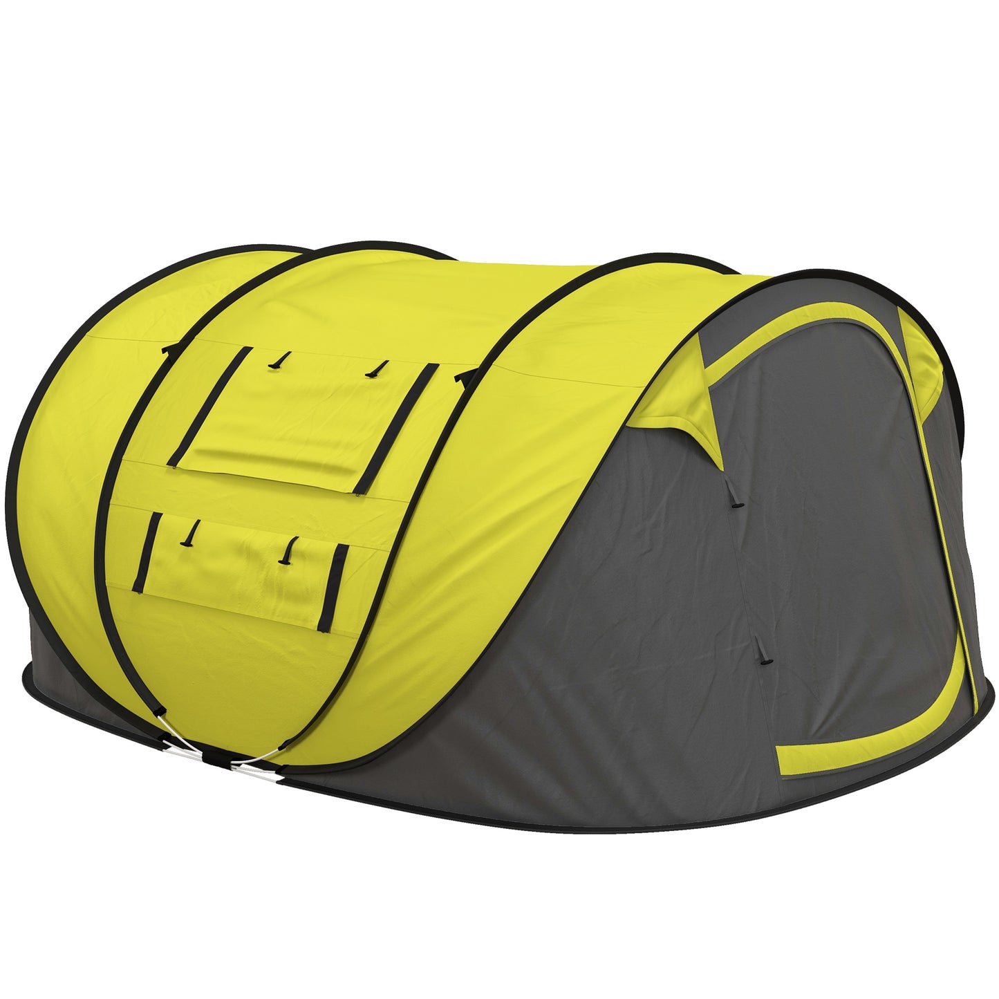 4 Person Pop-up Camping Tent Family Tent with Ground Sheet