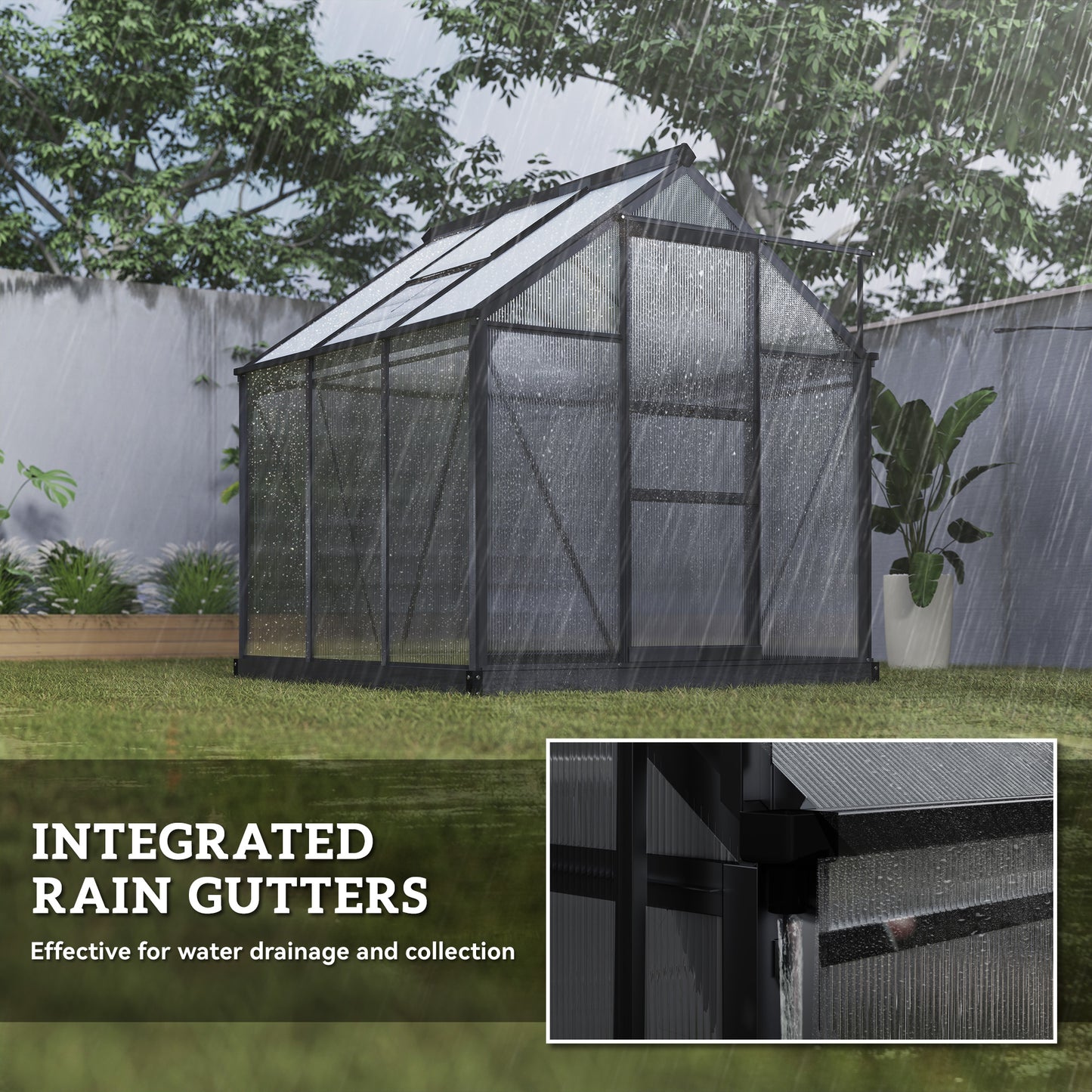 6 x 6ft Polycarbonate Greenhouse (1)