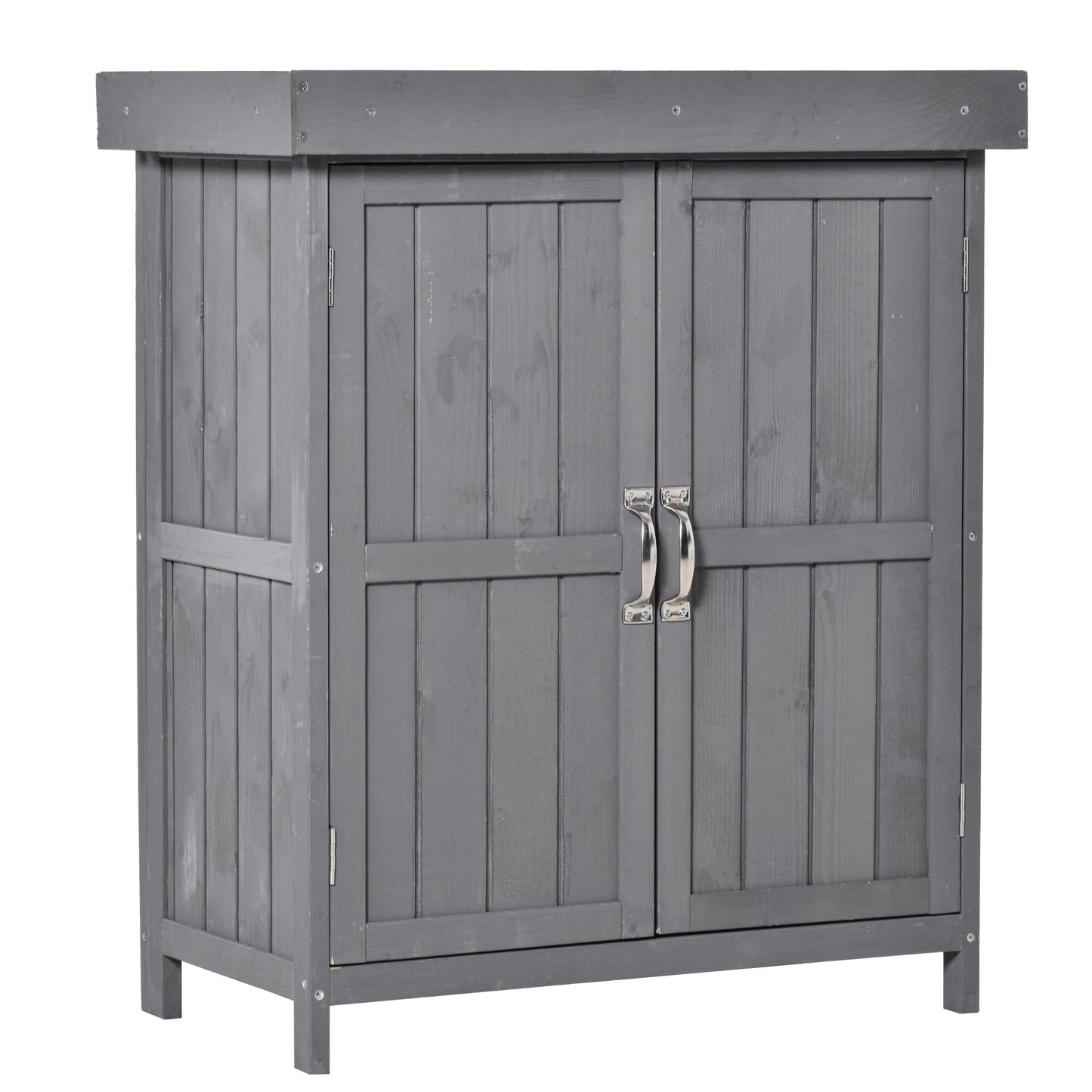 Small Shed, Wooden Garden Shed with Openable Hinged Roof