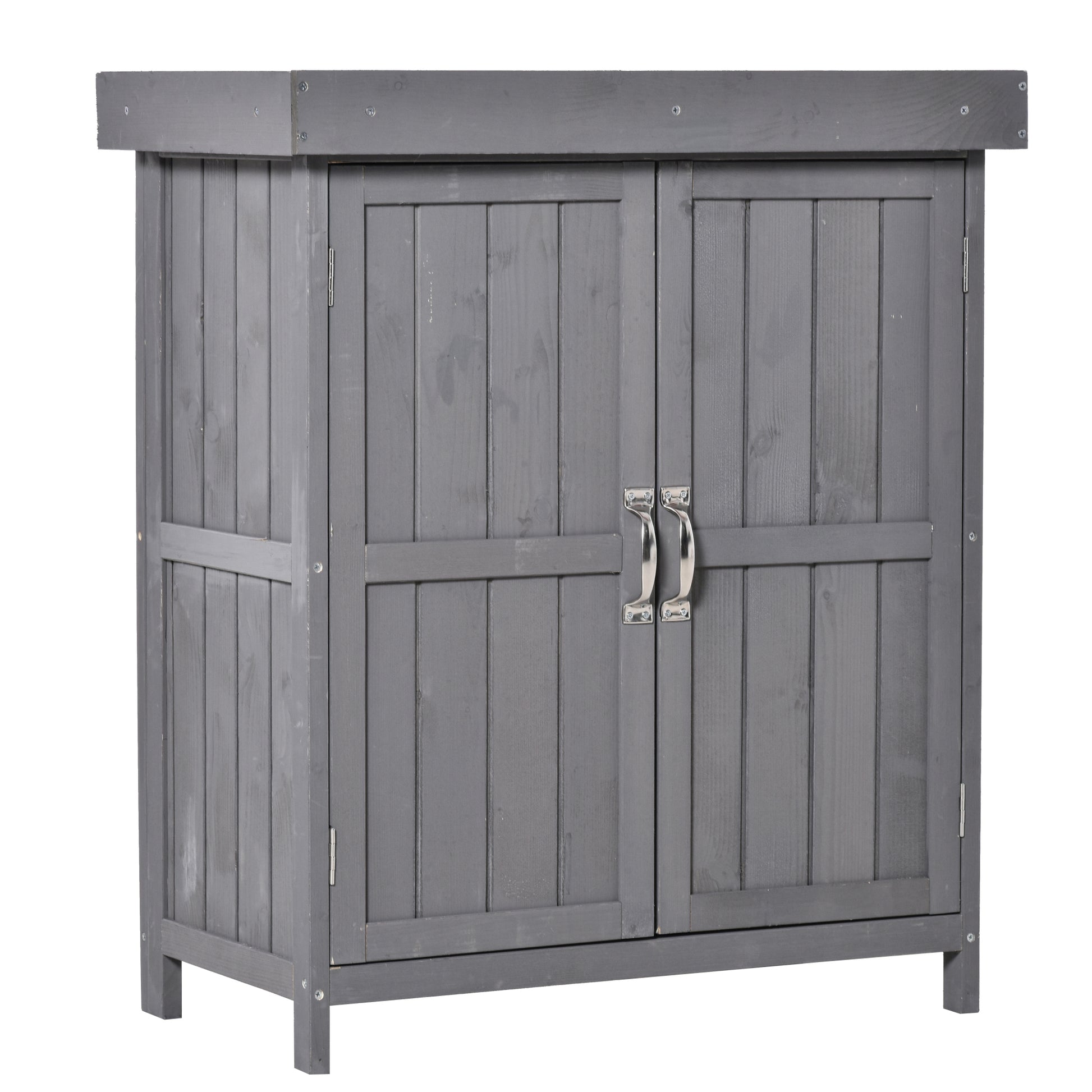 Small Shed, Wooden Garden Shed with Openable Hinged Roof
