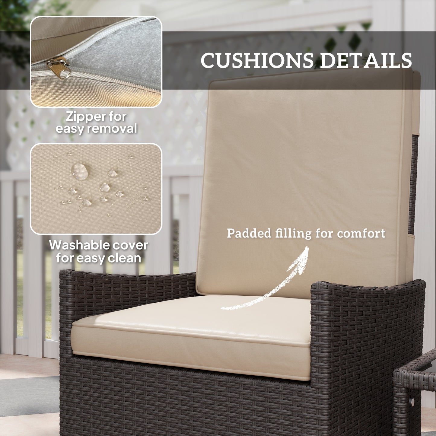 5 Piece Rattan Garden Furniture Set