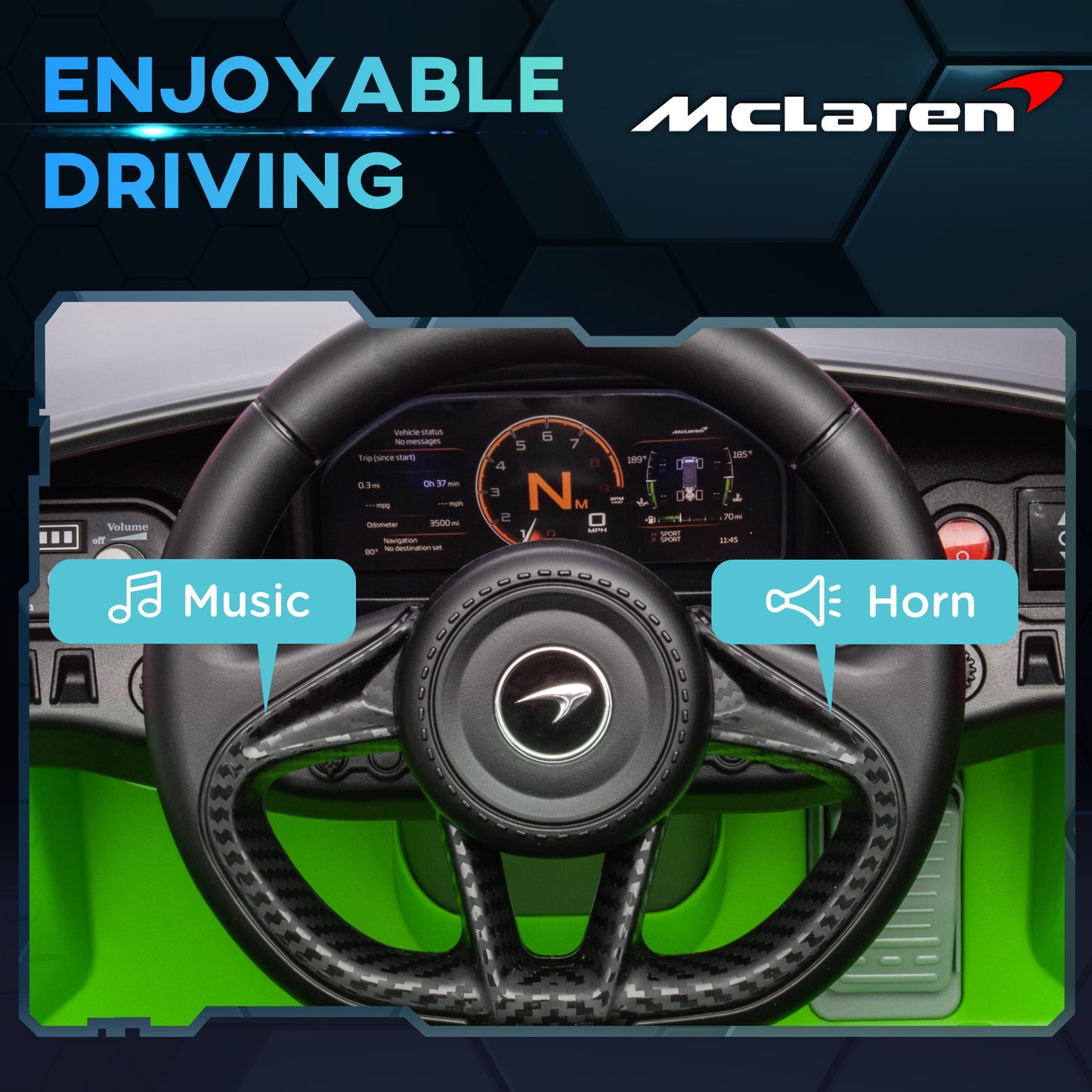 McLaren 765LT Licensed 12V Kids Electric Ride on Car