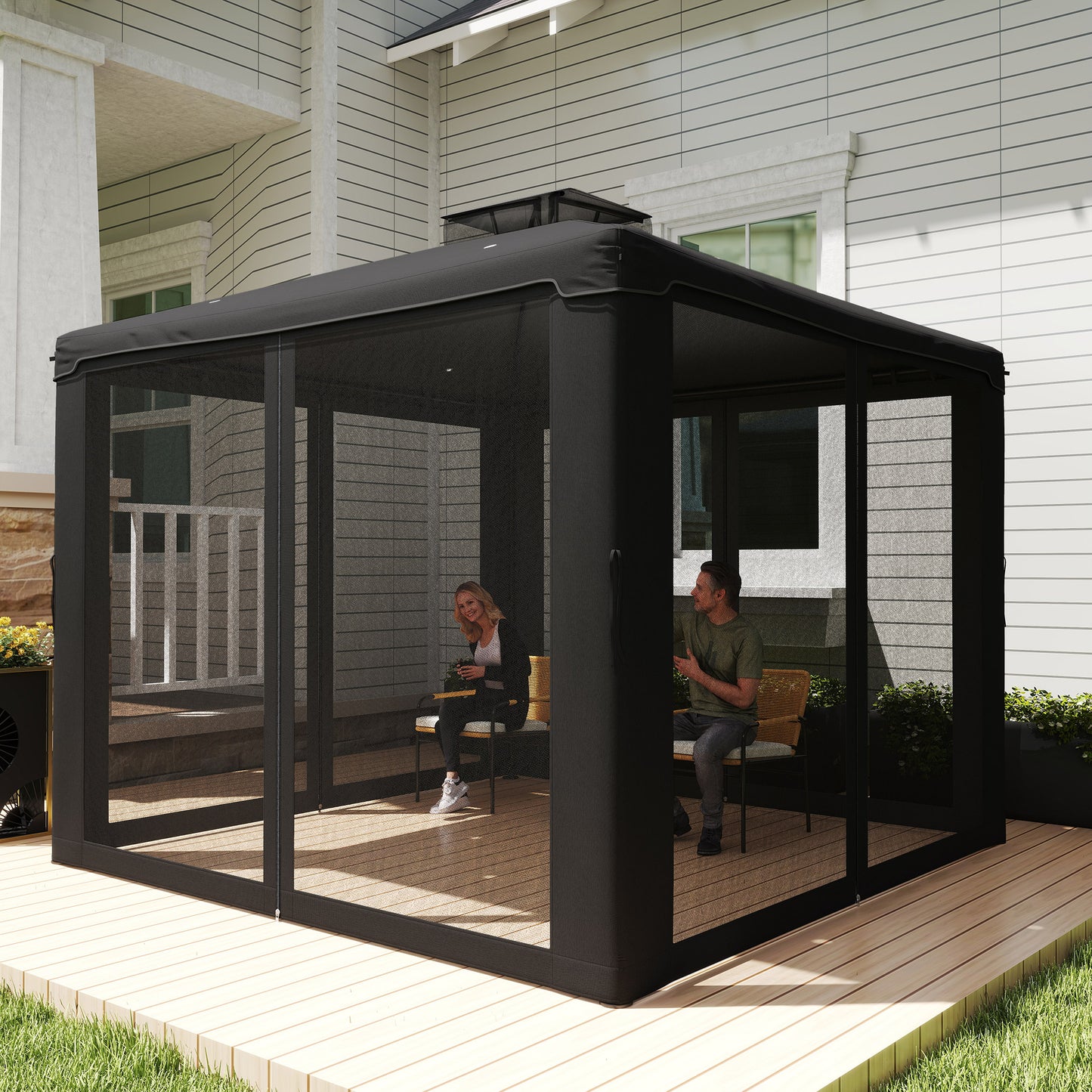 3 x 3 m Metal Gazebo, Garden Pavillion