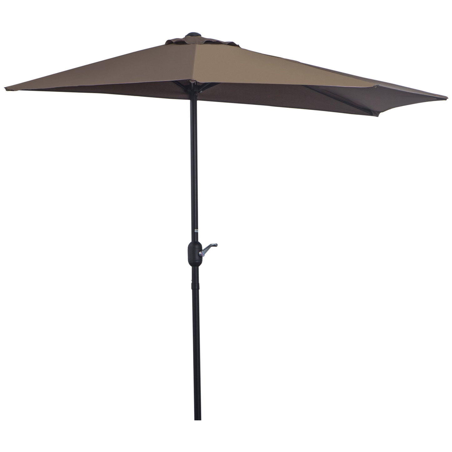 2.7m Balcony Half Parasol Garden Outdoor Umbrella 5 Steel Ribs