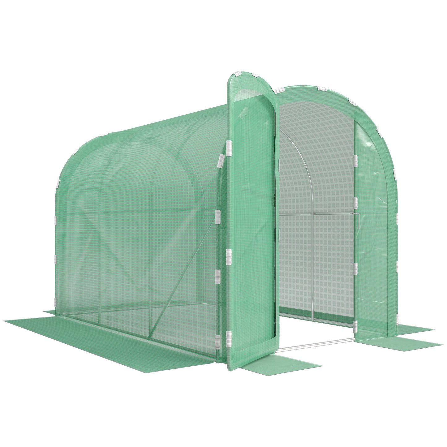 3 x 2 x 2m Polytunnel Greenhouse with Hinged Door