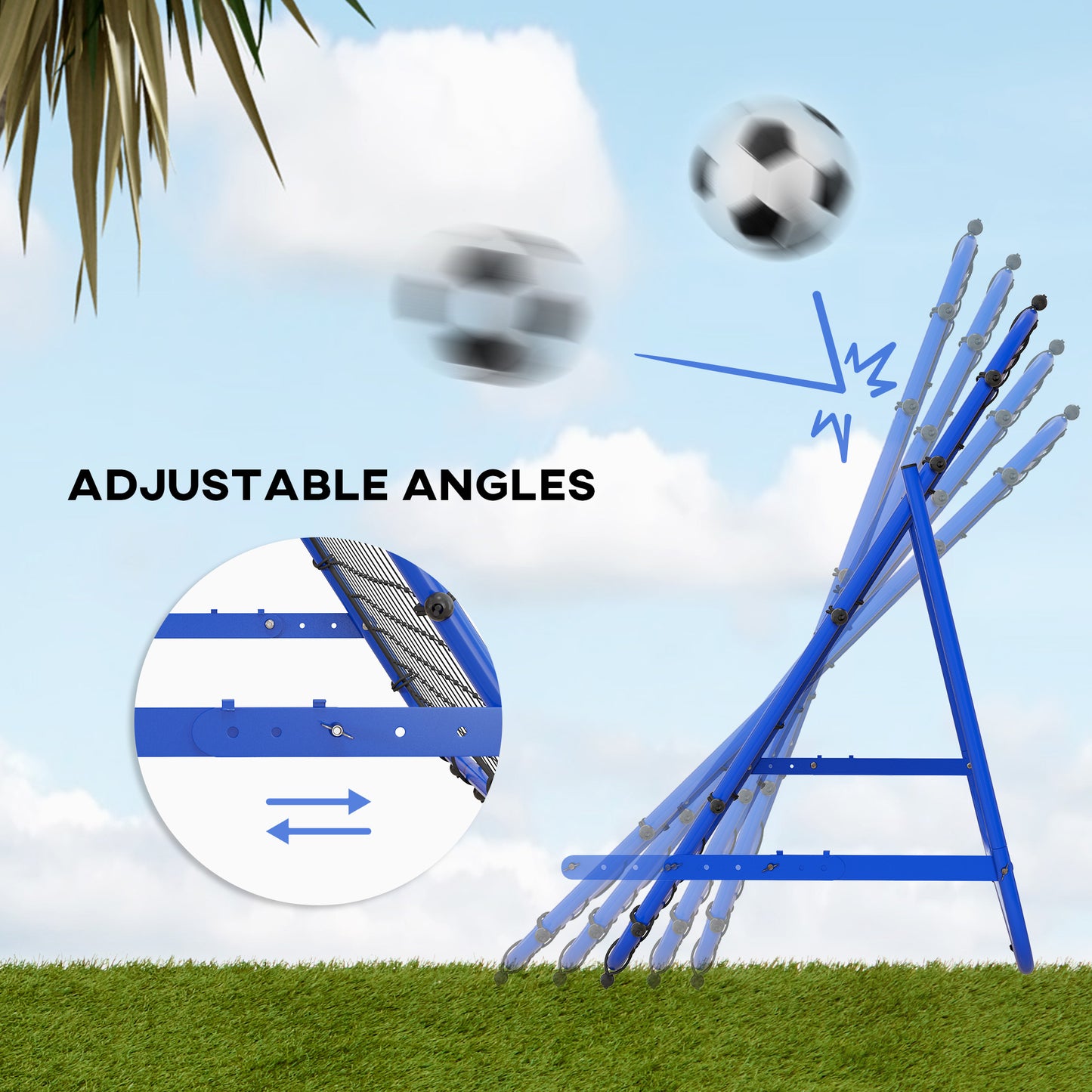 Adjustable Rebounder Net Kickback Target Goal