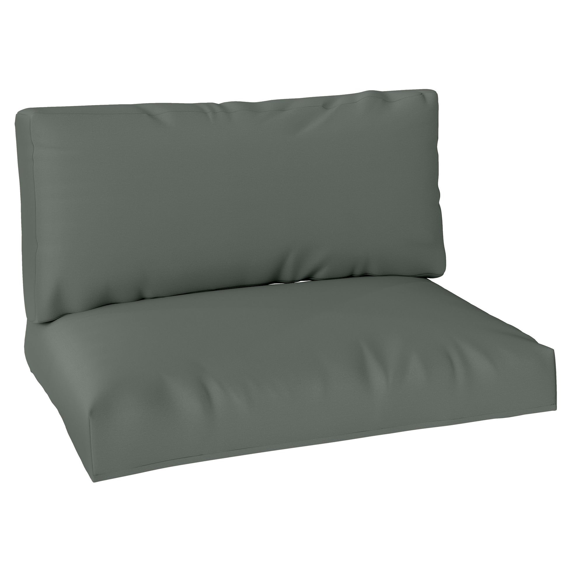 Two Piece Seat Pallet and Back Cushions