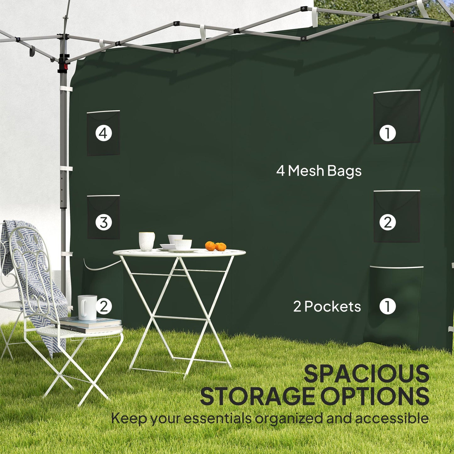 195 x 295cm Replacement Gazebo Sidewall