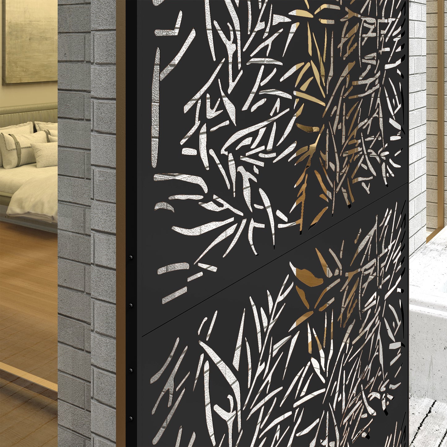 Decorative Garden Privacy Screen with Stand (2)