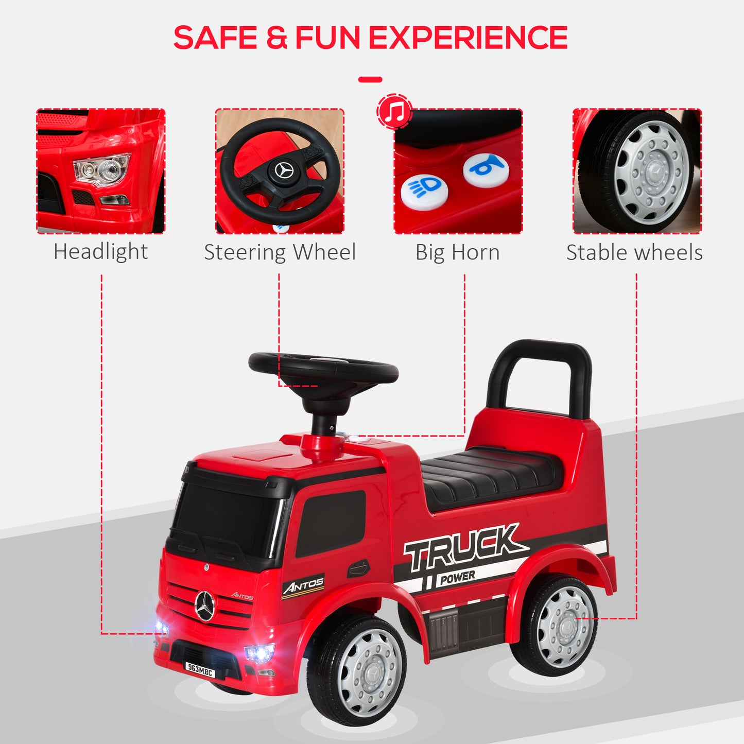 Compatible Kids Ride On Car Truck Mercedes Benz Licensed Toddler