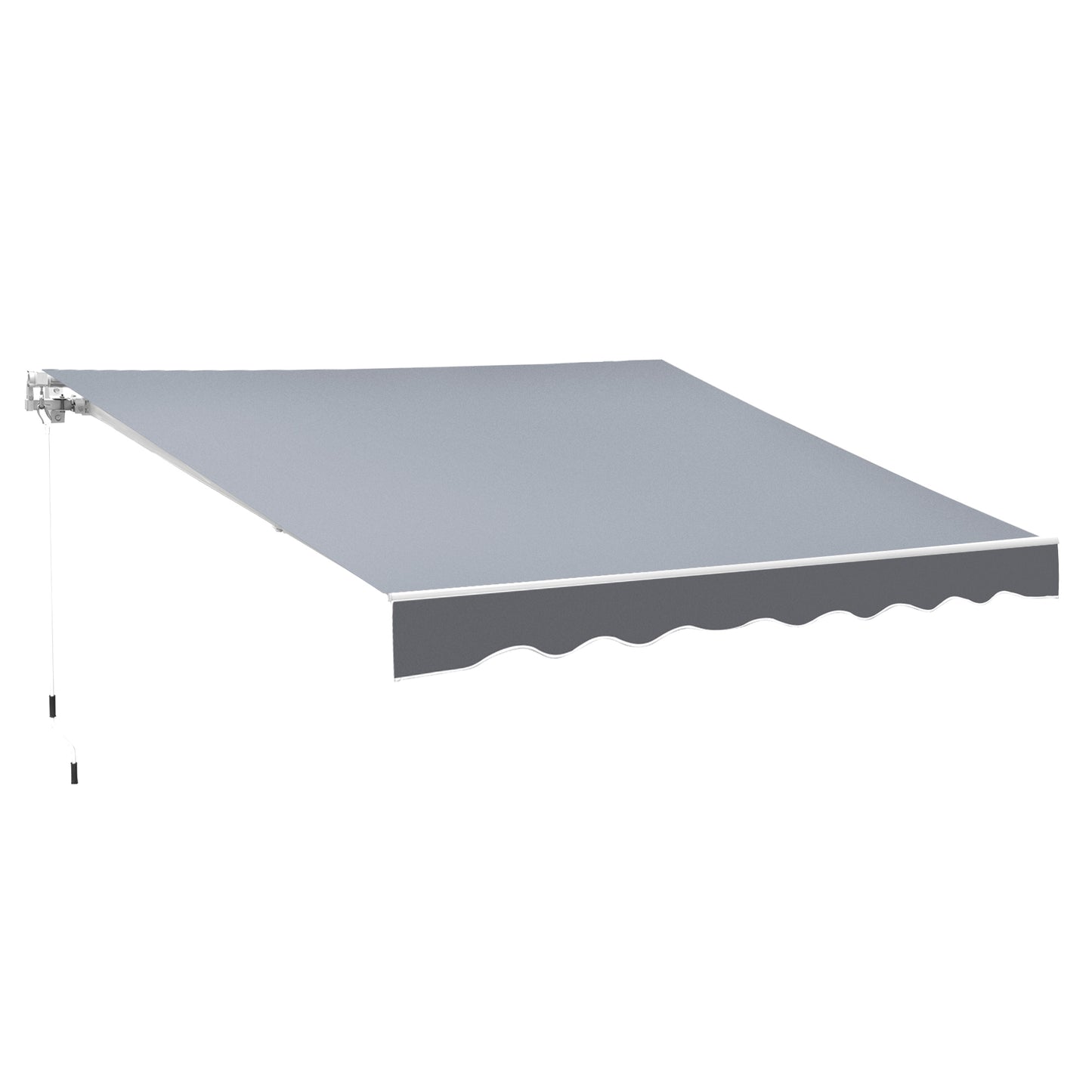 2.5m x 2m Garden Patio Manual Awning Canopy Sun Shade Shelter