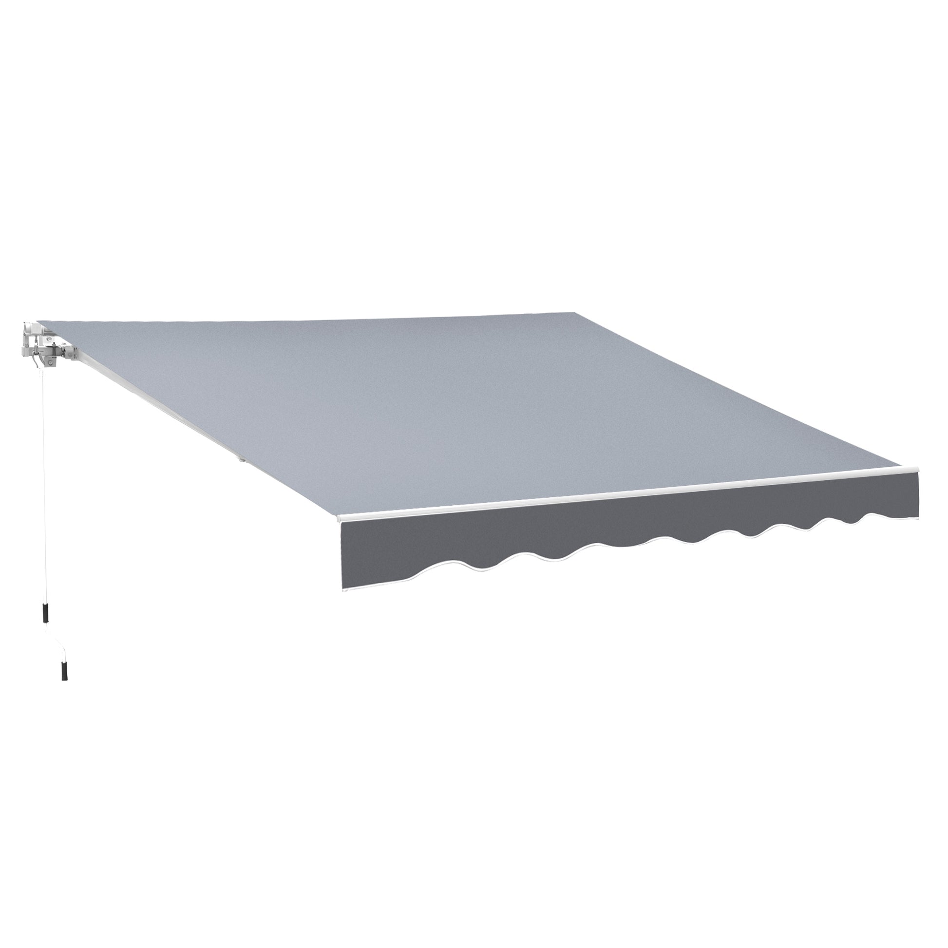 2.5m x 2m Garden Patio Manual Awning Canopy Sun Shade Shelter