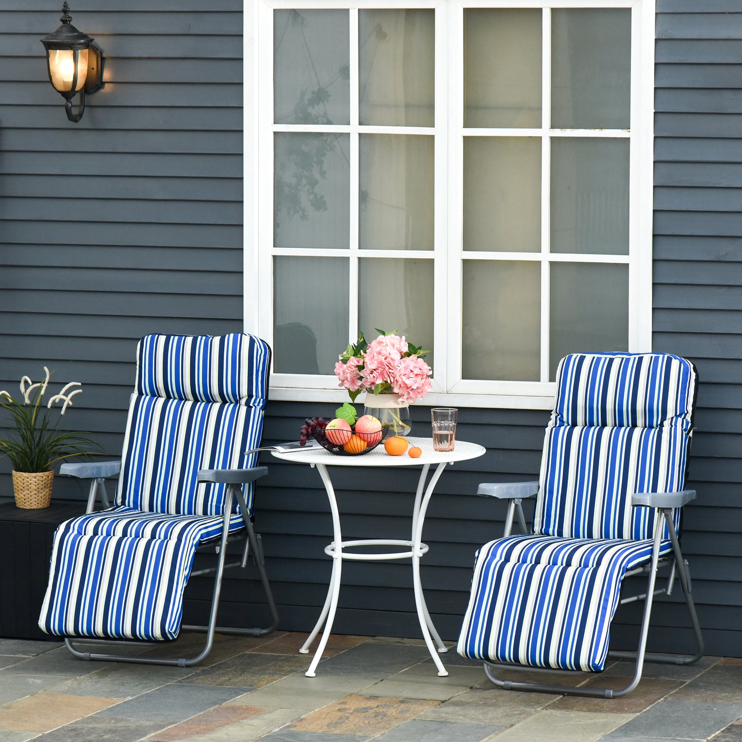 Reclining Garden Chair Set of 2