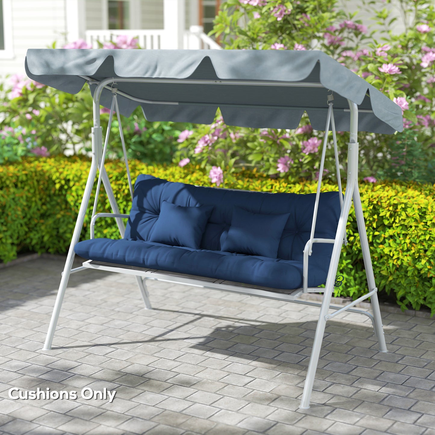 Outdoor Seat Cushions Back Cushion with 2 Pillows