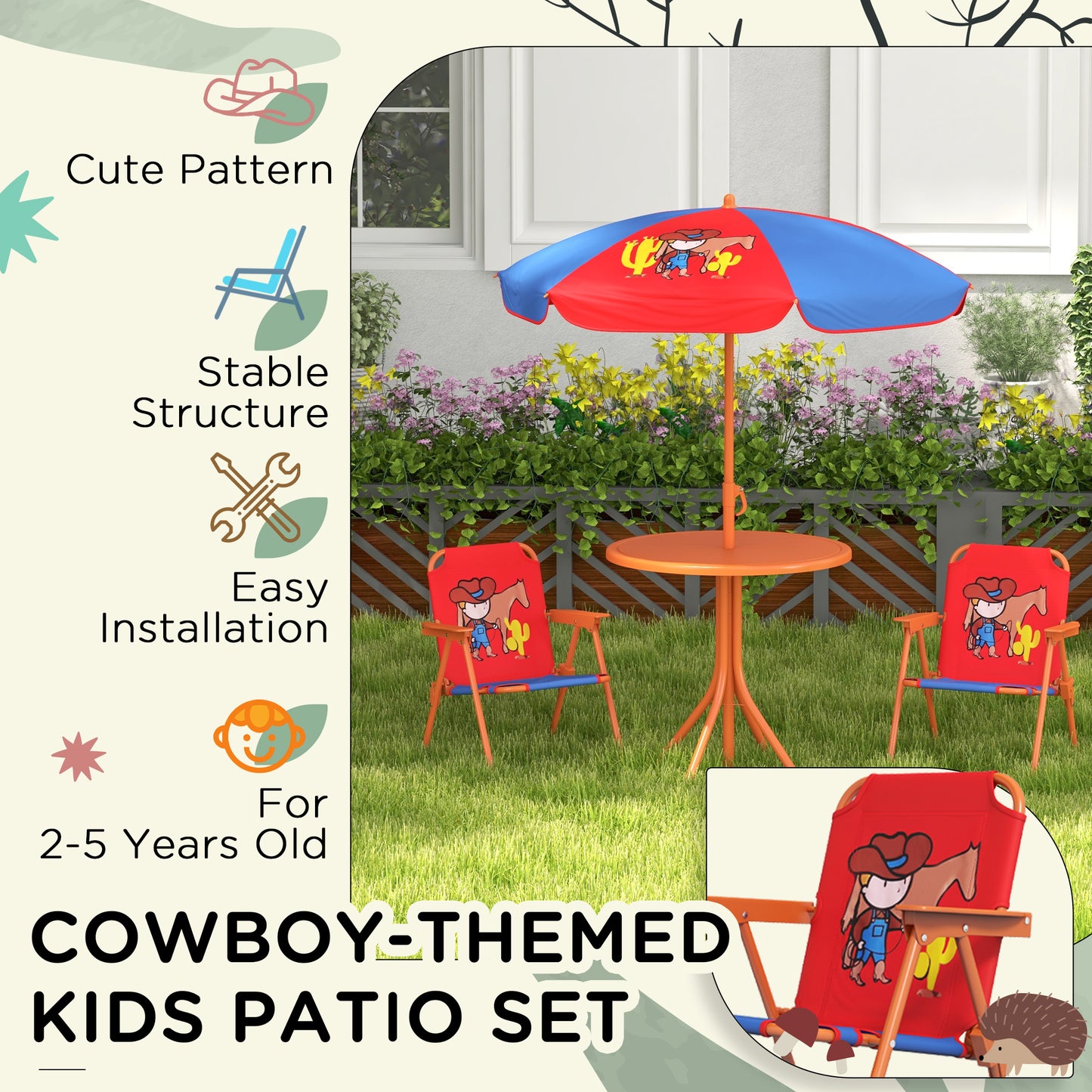 Kids Picnic Table and Chair Set