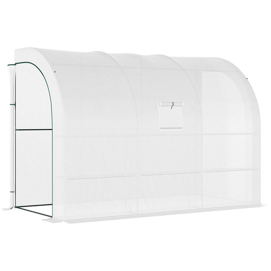 Outdoor Walk-In Greenhouse, Plant Nursery with Zippered Doors