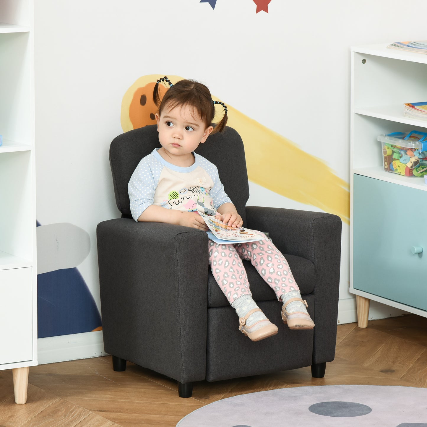 2 in 1 design Kids Sofa Armchair with Footrest