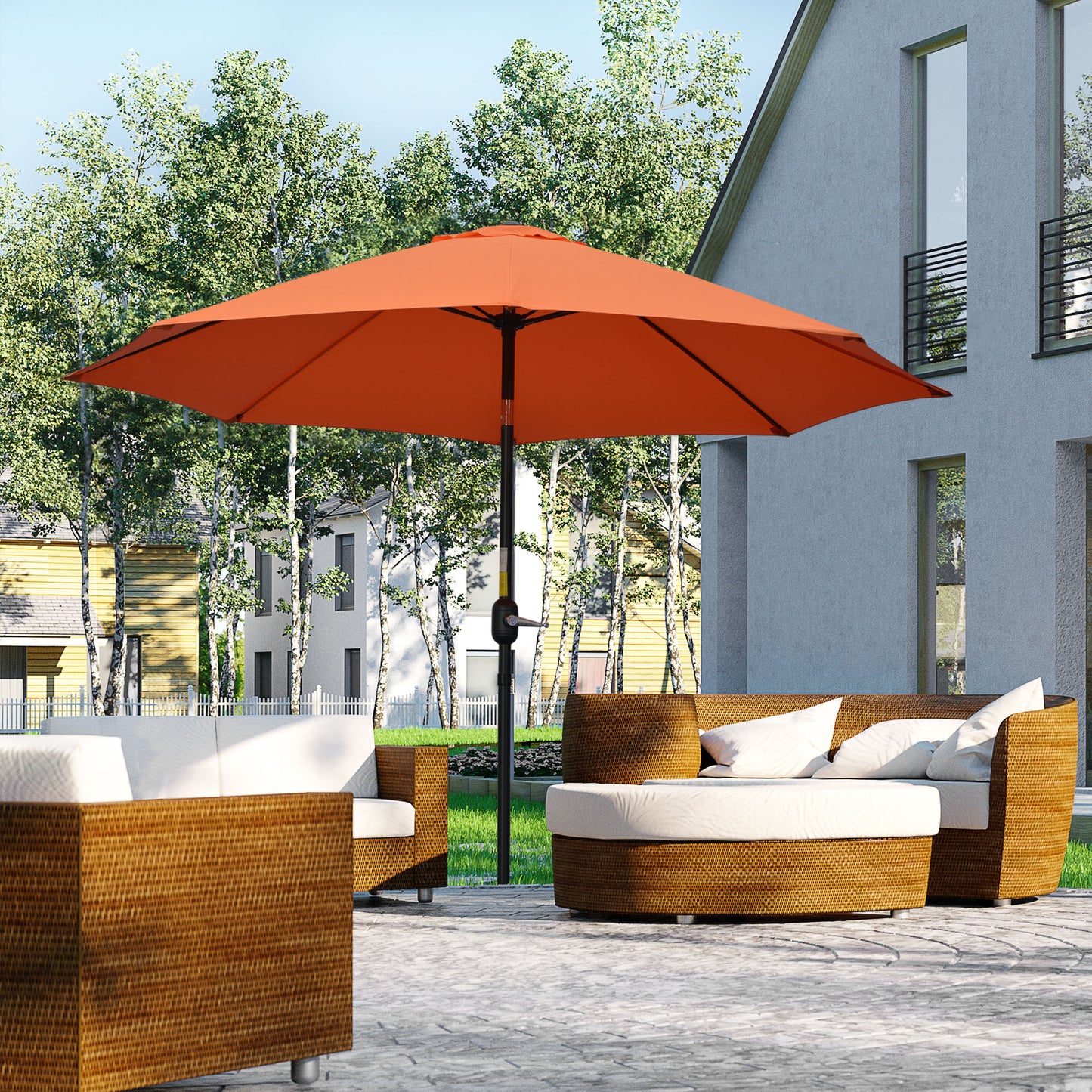 2.6M Patio Parasol Sun Umbrella