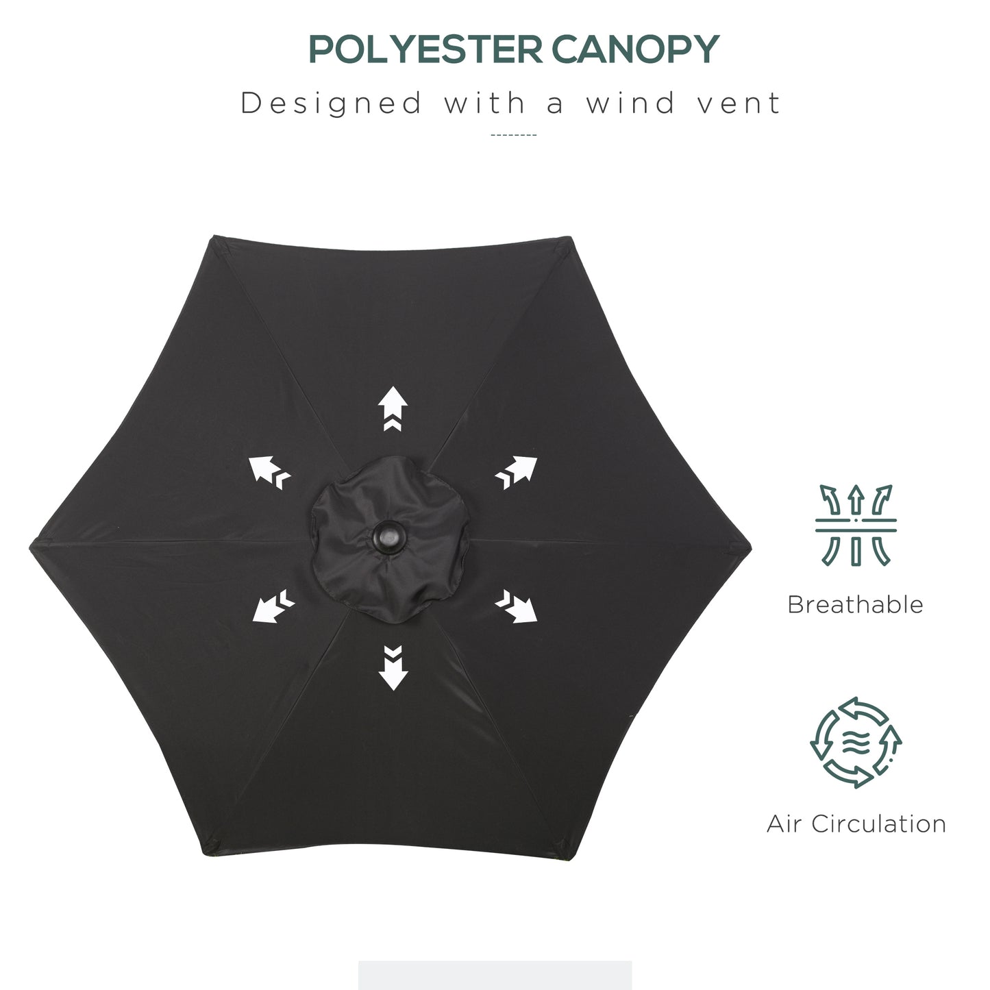 2m Garden Parasol Umbrella