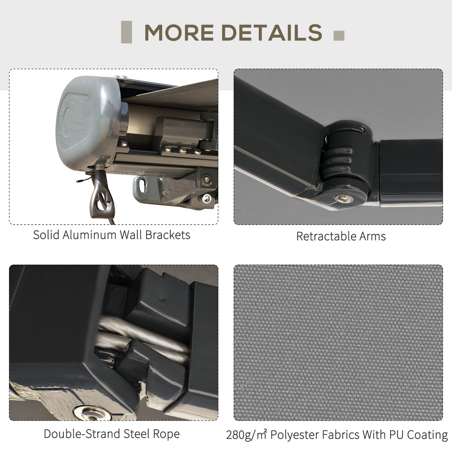3 x 2.5m Electric Awning with Remote Controller