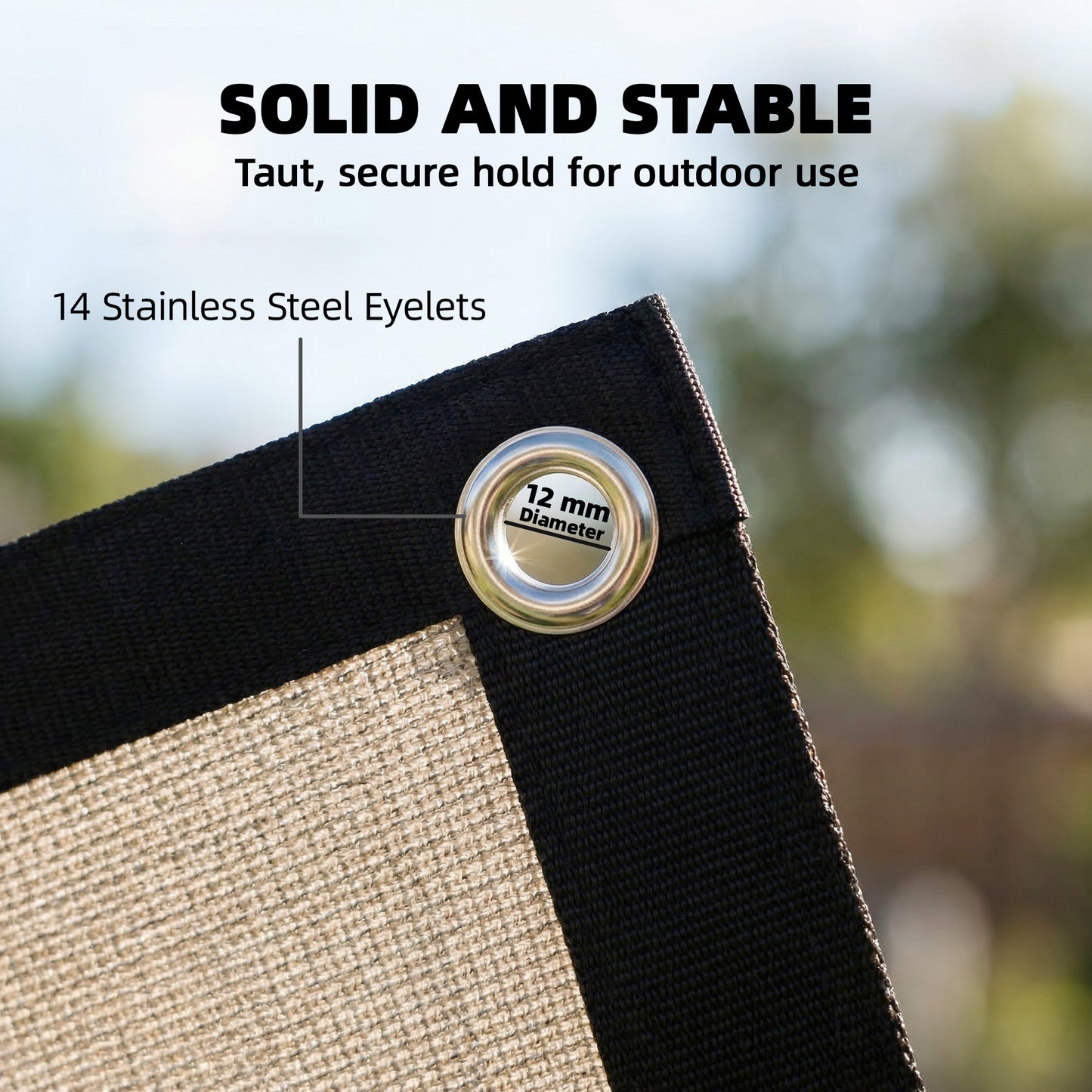 Sun Shade Sail UV Protection Canopy with Stainless Steel Eyelets (1)