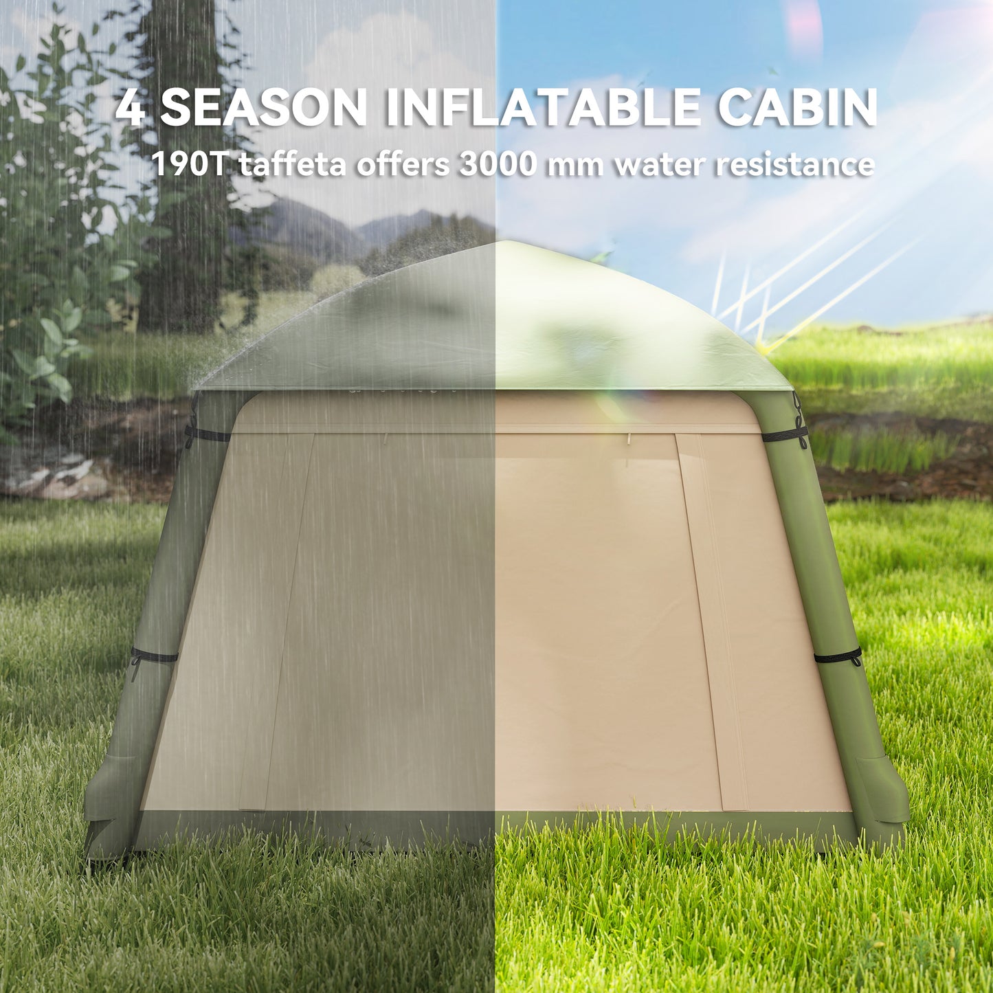Inflatable Camping Tent w/ Hand Pump
