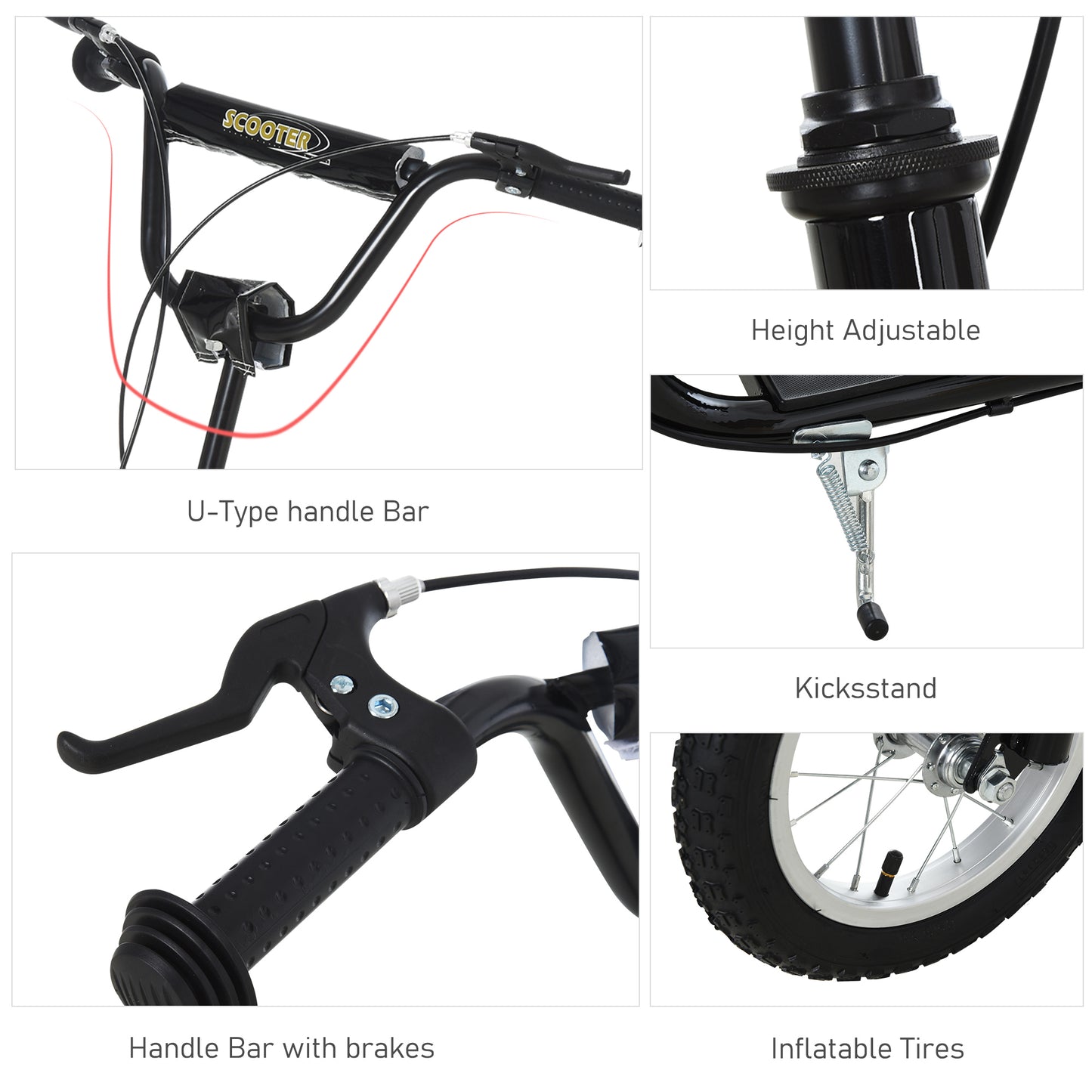 Teen Kids Stunt Scooter w/ Adjustable Handlebar