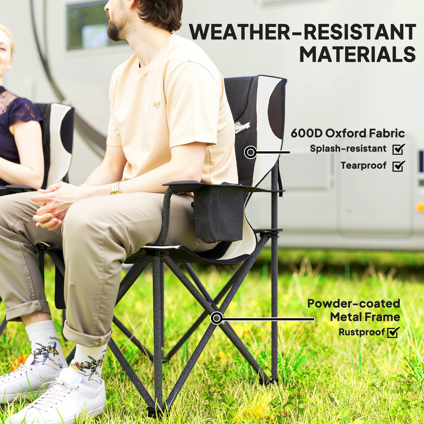 Set of 2 Folding Camping Chairs