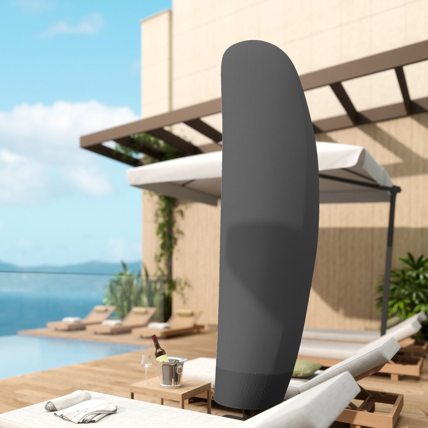 Parasol Cover, 600D Oxford Cantilever Umbrella Cover Fit