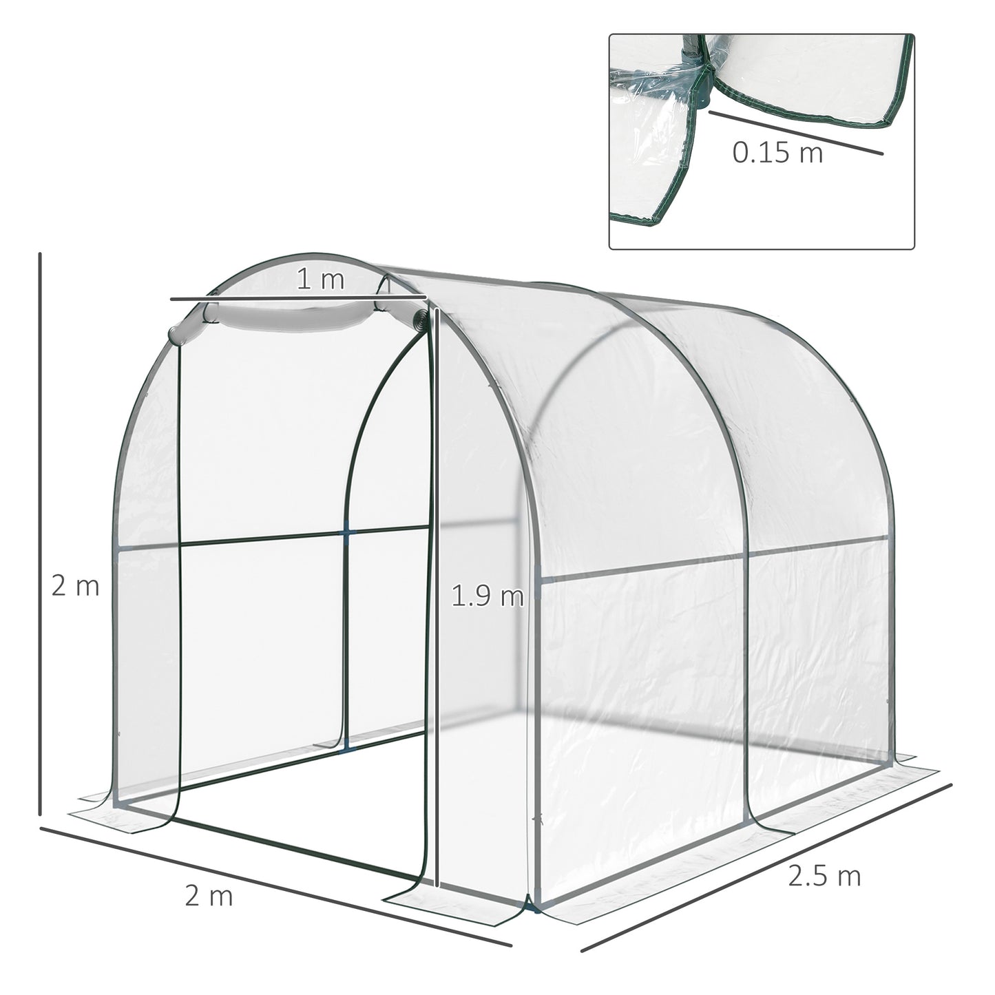 Walk-in Polytunnel Greenhouse (2)