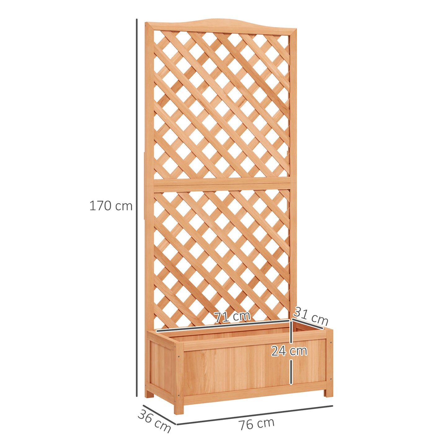 Wooden Planter with Trellis (1)