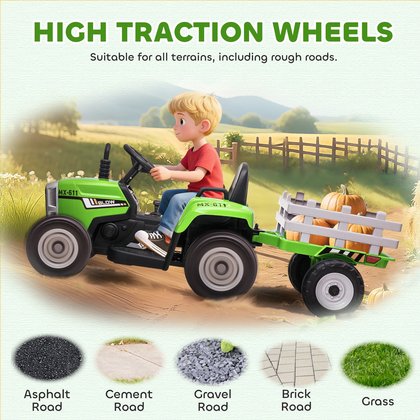 Ride On Tractor, Battery Powered Electric Car