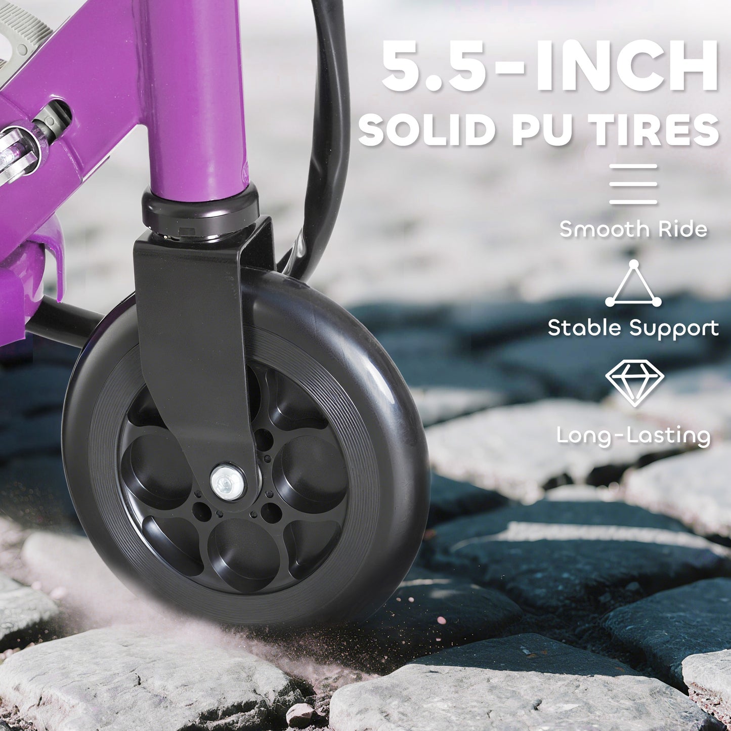 Foldable Electric Kids Scooter, Ride-on for Ages 7-14 Years