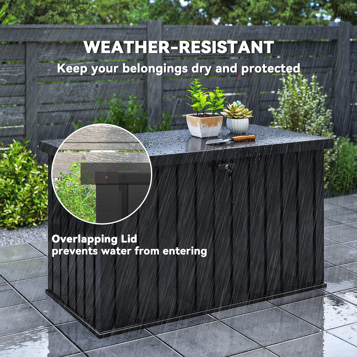 400L Galvanised Steel Garden Storage Box