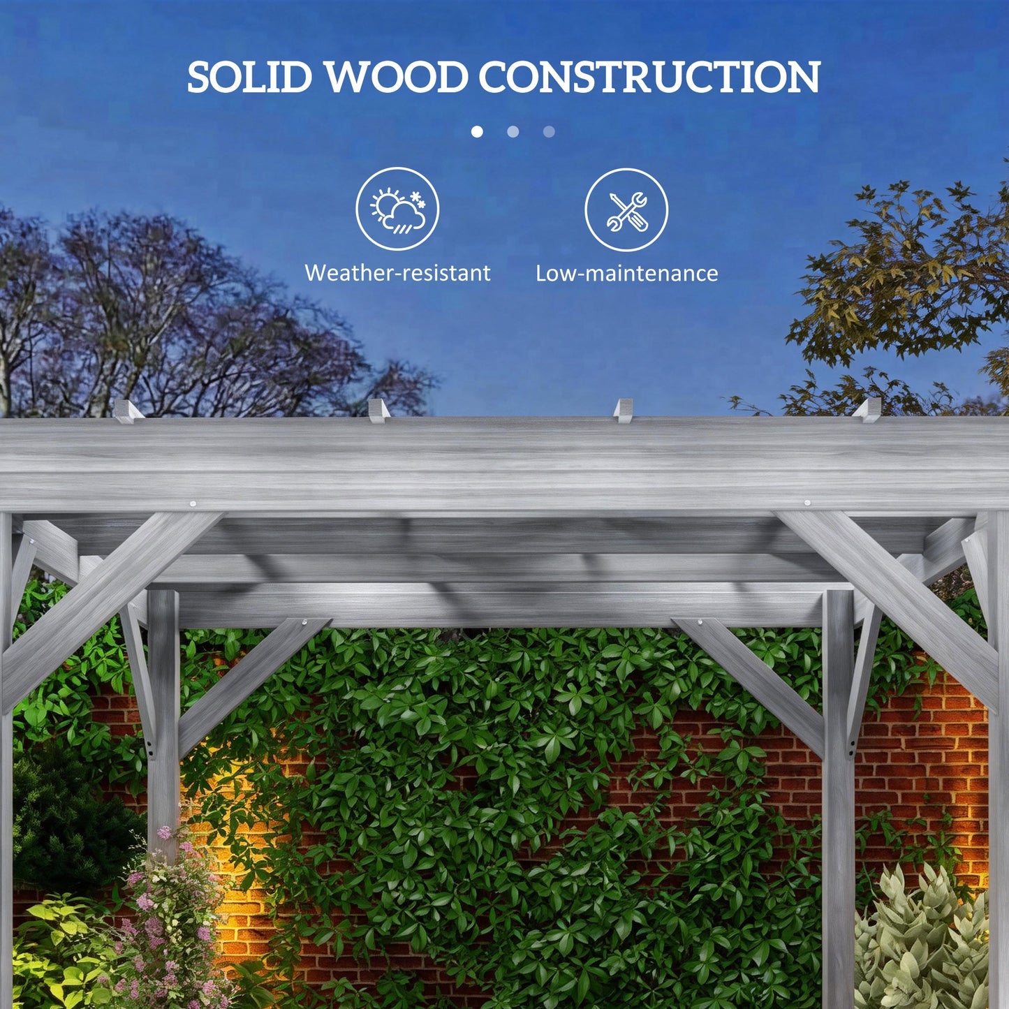 3 x 3 m Wooden Pergola Kit (1)