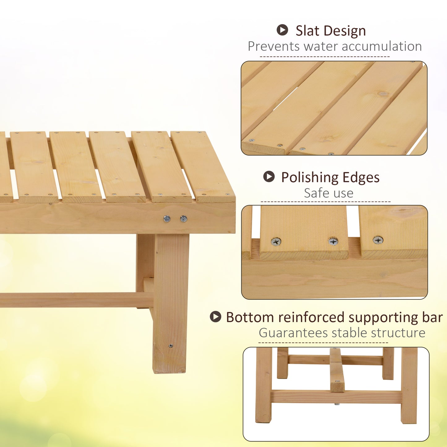 Wooden Garden Benches, 2 Seater Outdoor Benches (1)