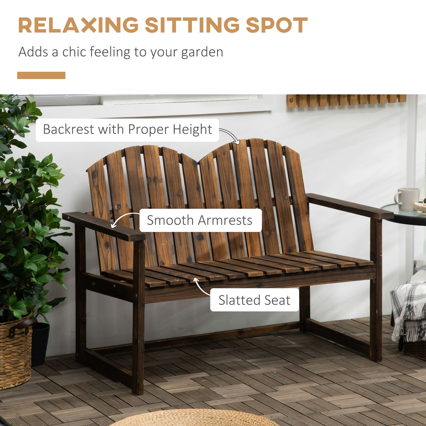 Outdoor Wooden Garden Bench