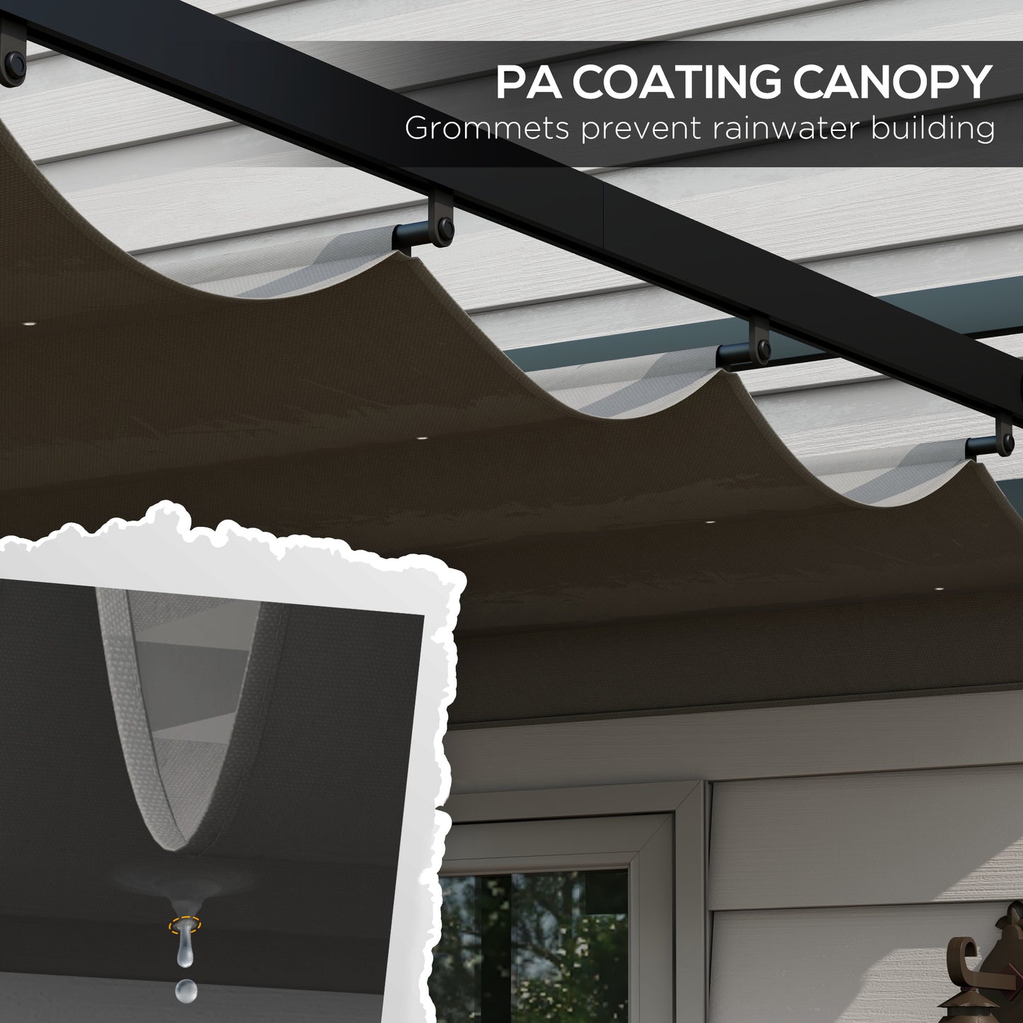 3 x 4m Retractable Pergola