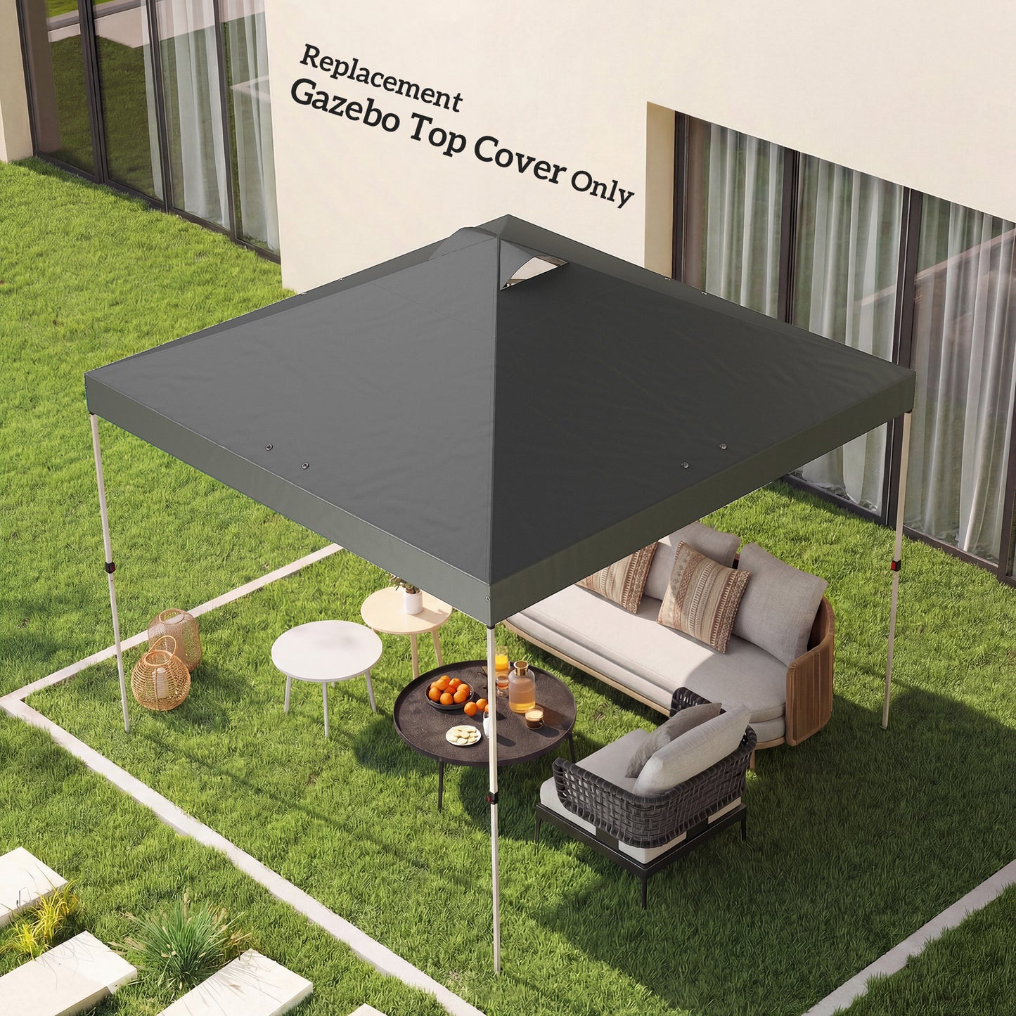 Gazebo Roof Replacement UV50+ Waterproof Pop Up Canopy Cover