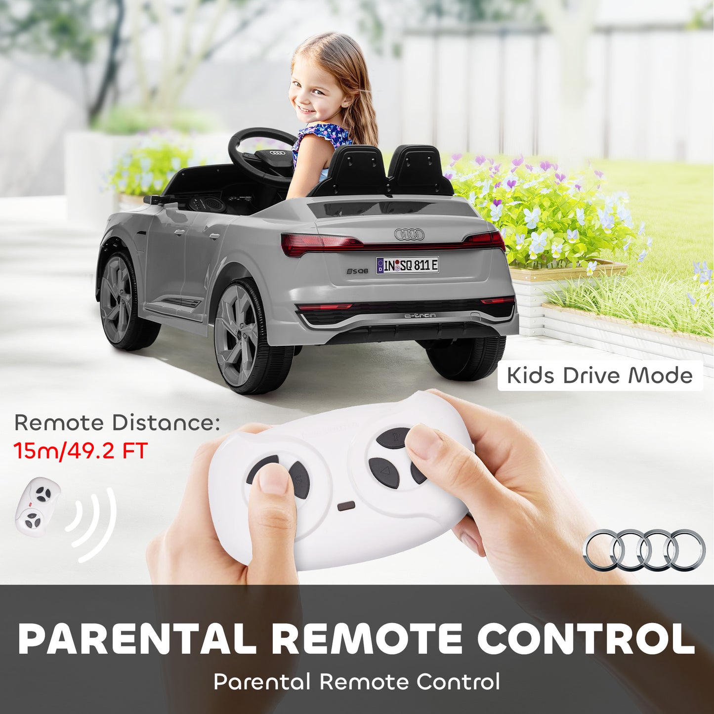 Audi Q8 e-tron Sportback Licensed 12V Ride on Car w/ Remote (1)