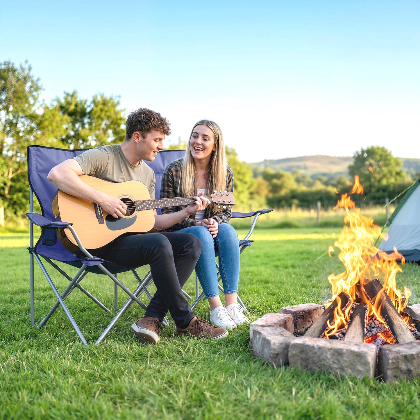 Camping Chair Set of 2 Portable Folding Outdoor Camp Chair