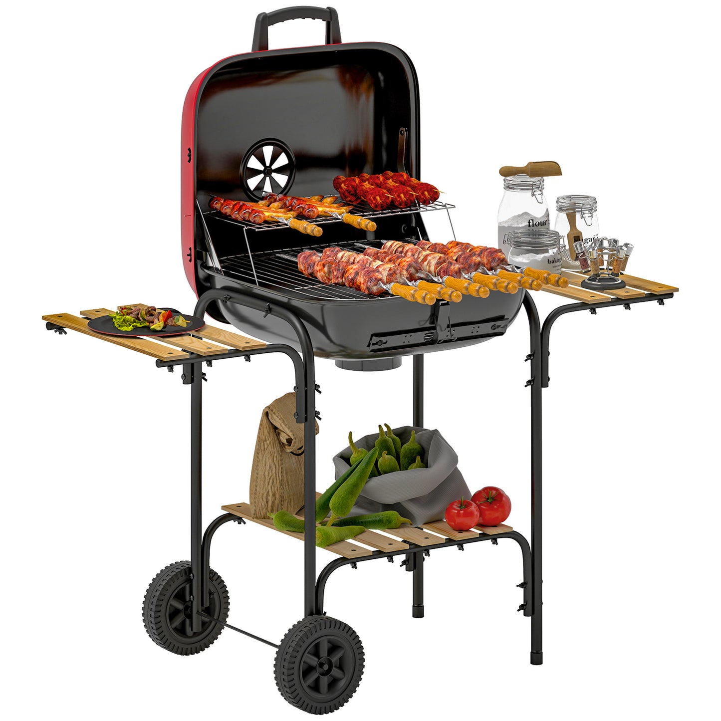 Charcoal Barbecue Grill Portable BBQ Grill