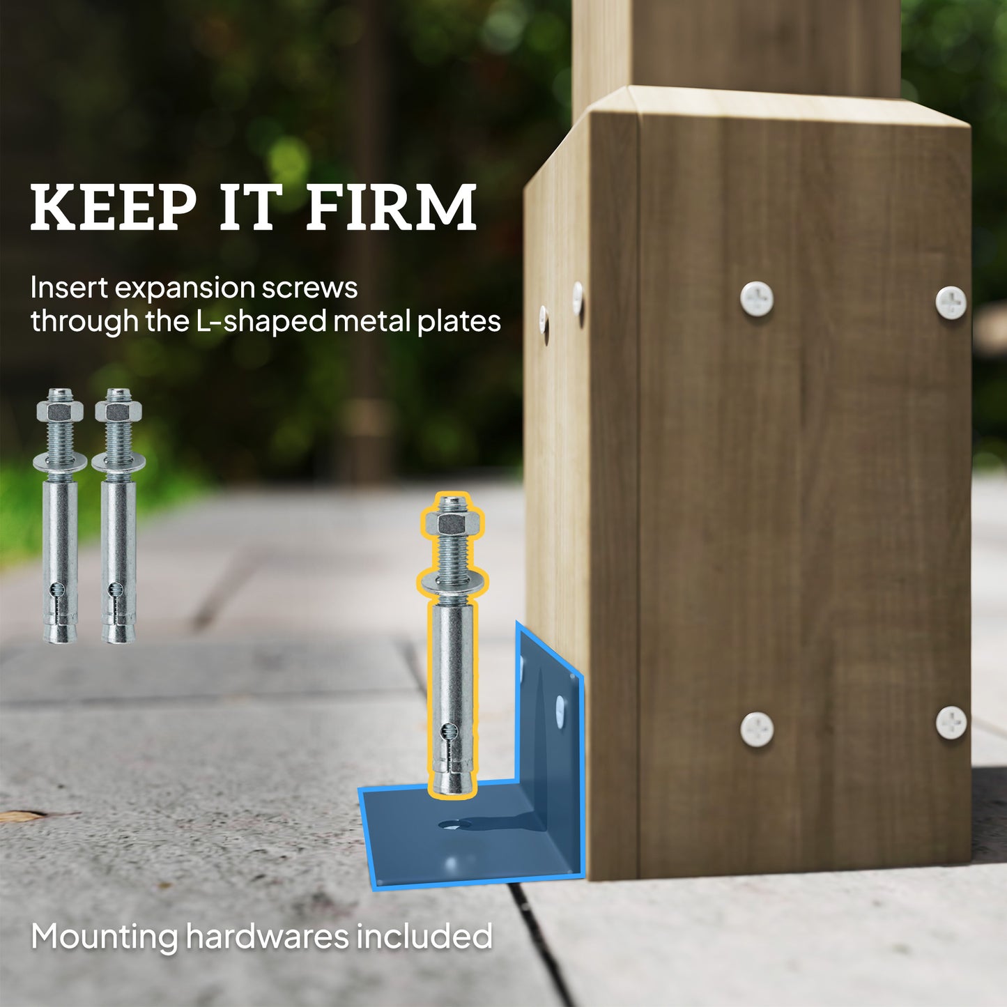 Lean-To Wooden Pergola Kit (1)