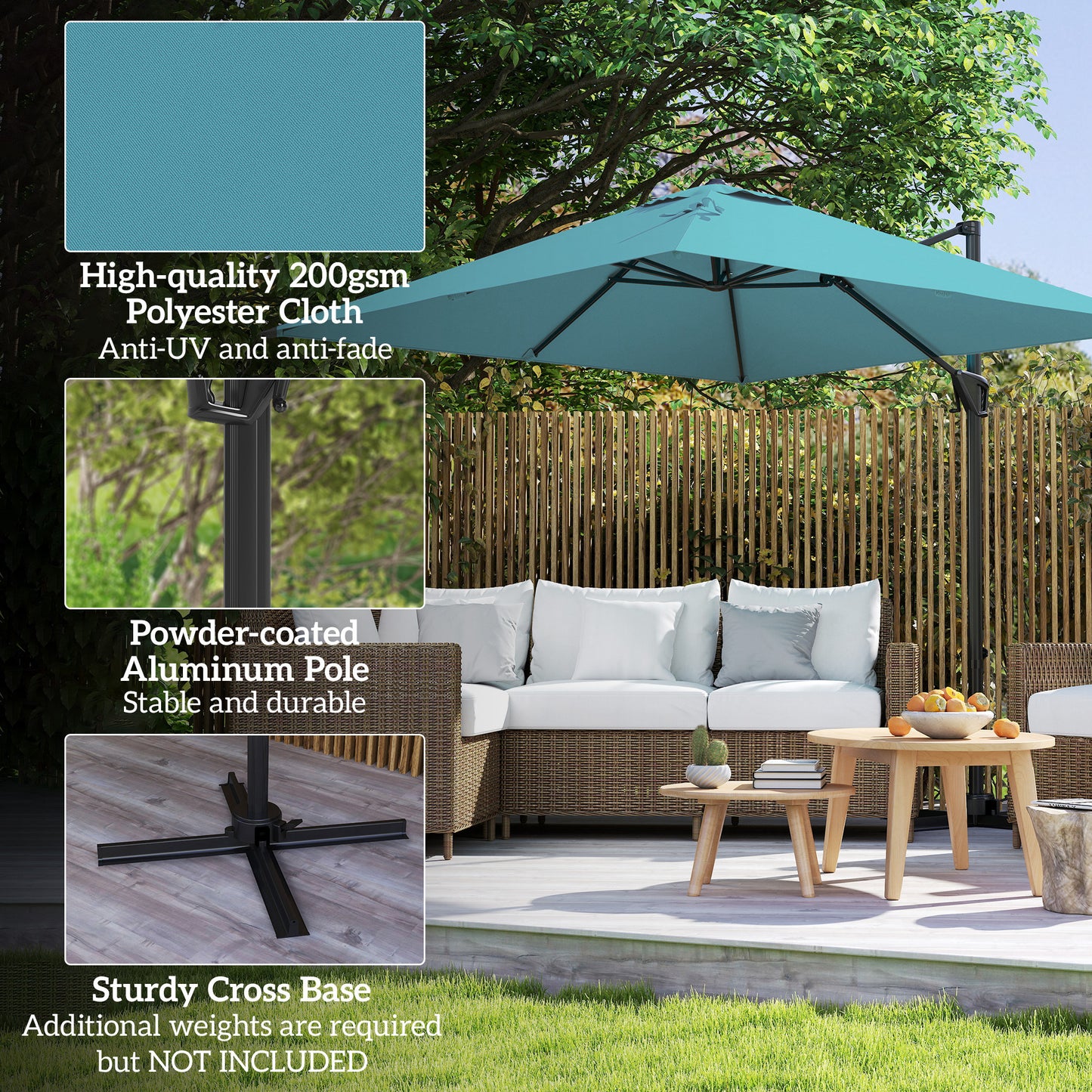 Patio Offset Parasol Umbrella
